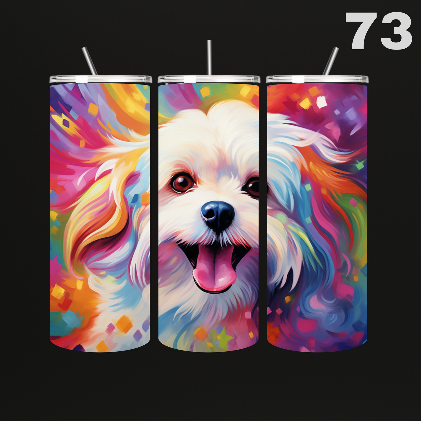 Tumbler Hond Aquarel