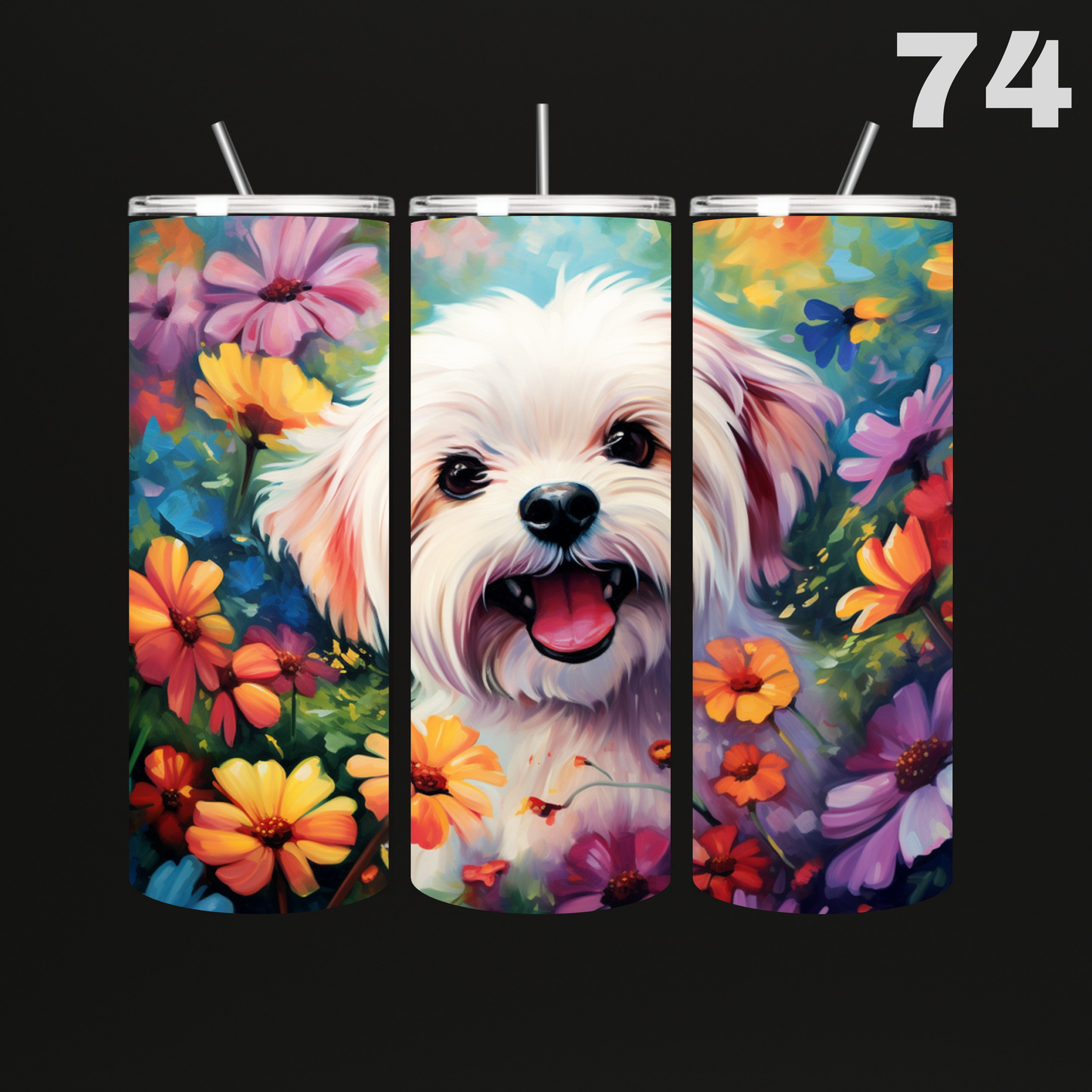 Tumbler Hond Aquarel