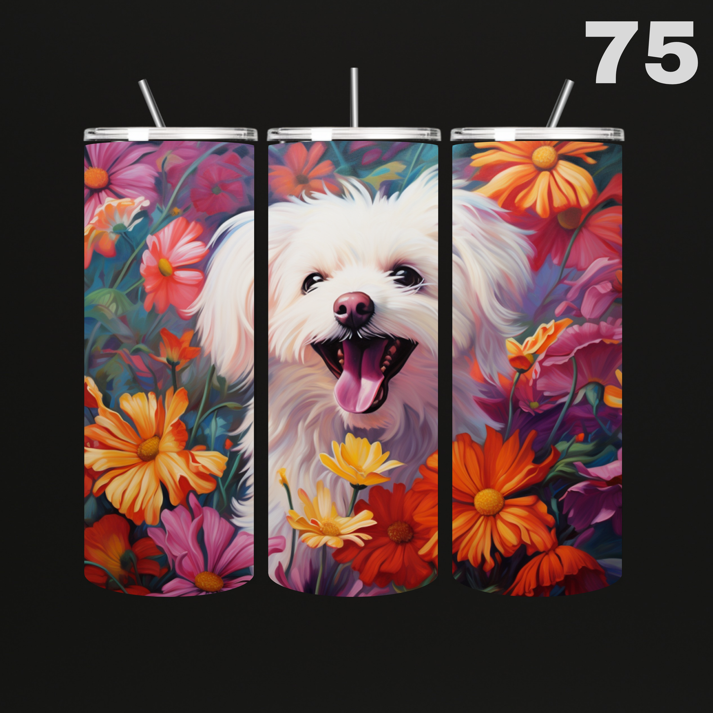 Tumbler Hond Aquarel