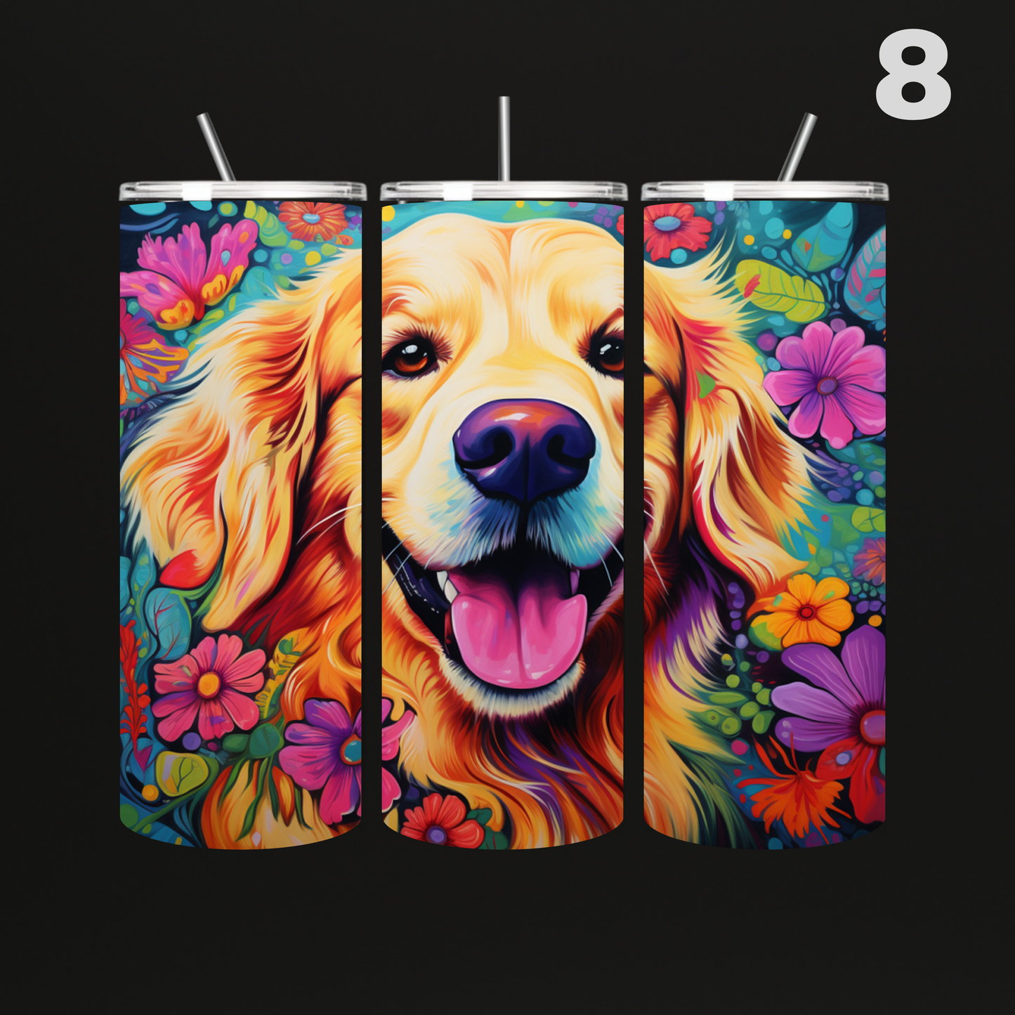 Tumbler Hond Aquarel