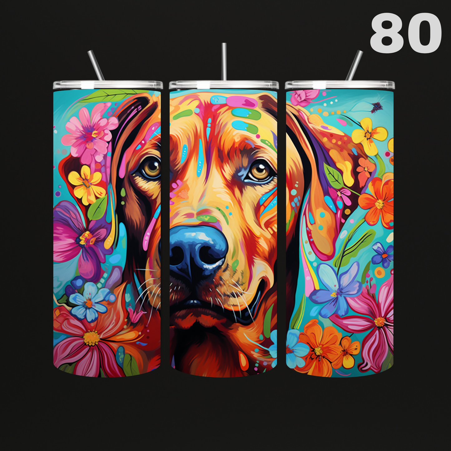 Tumbler Hond Aquarel