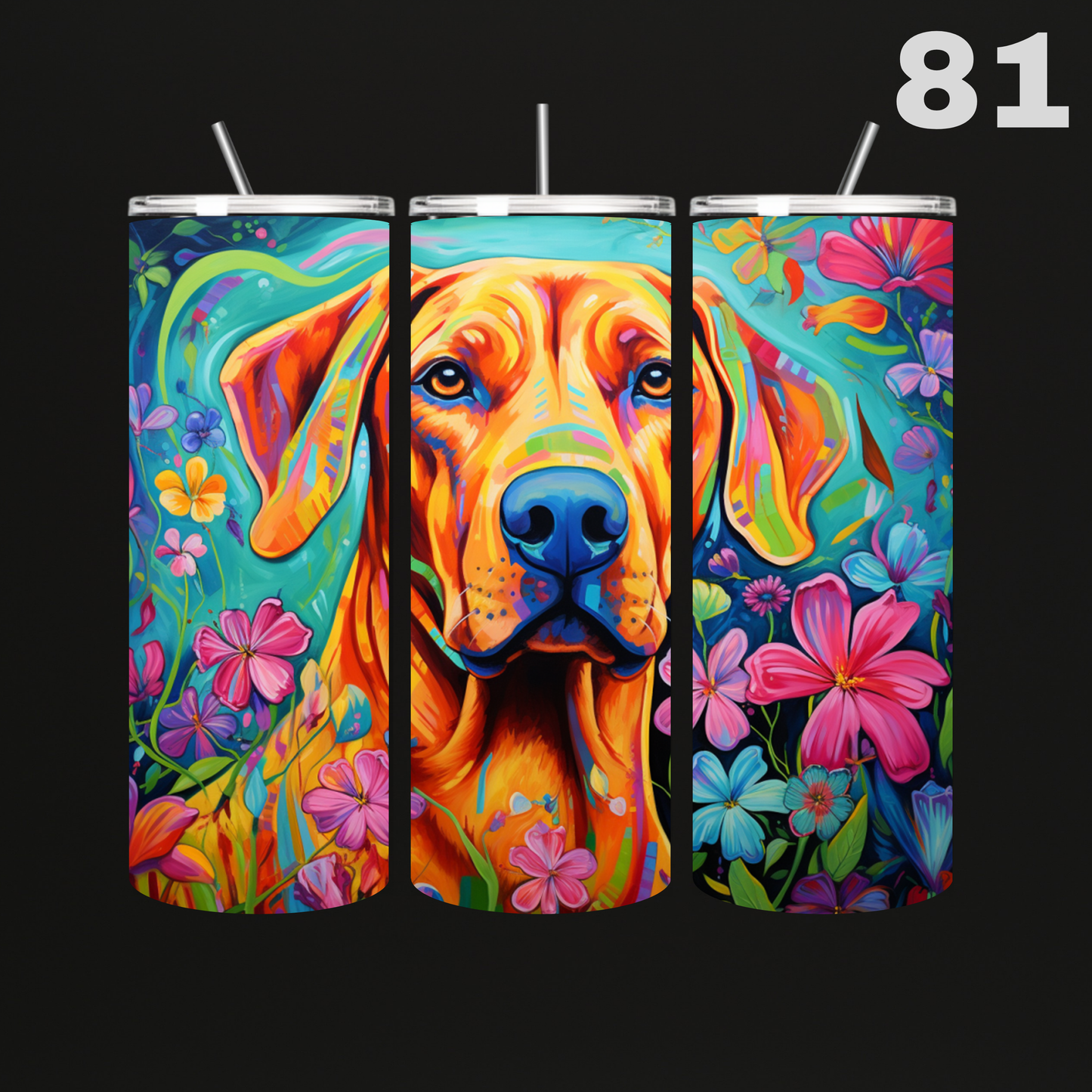 Tumbler Hond Aquarel