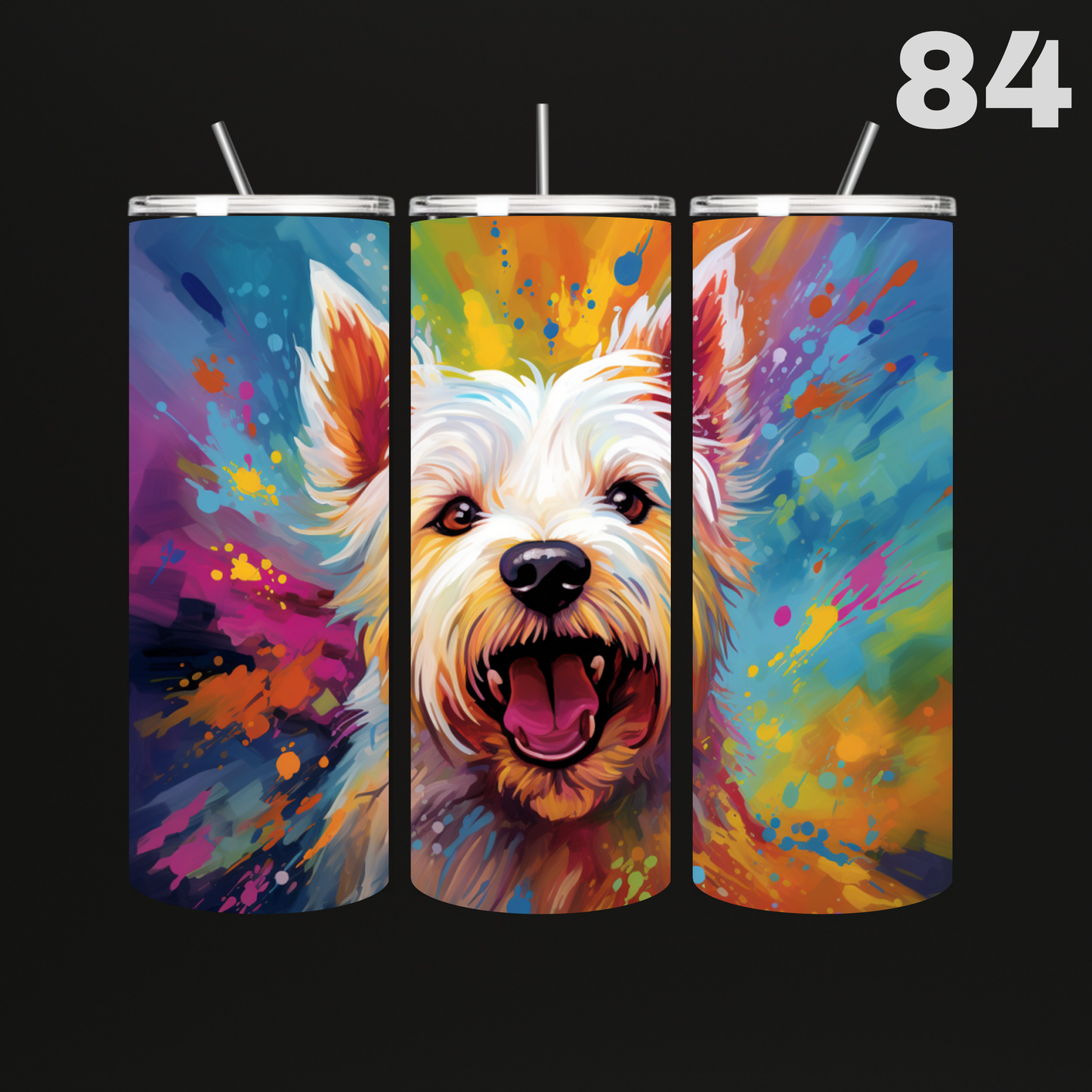 Tumbler Hond Aquarel