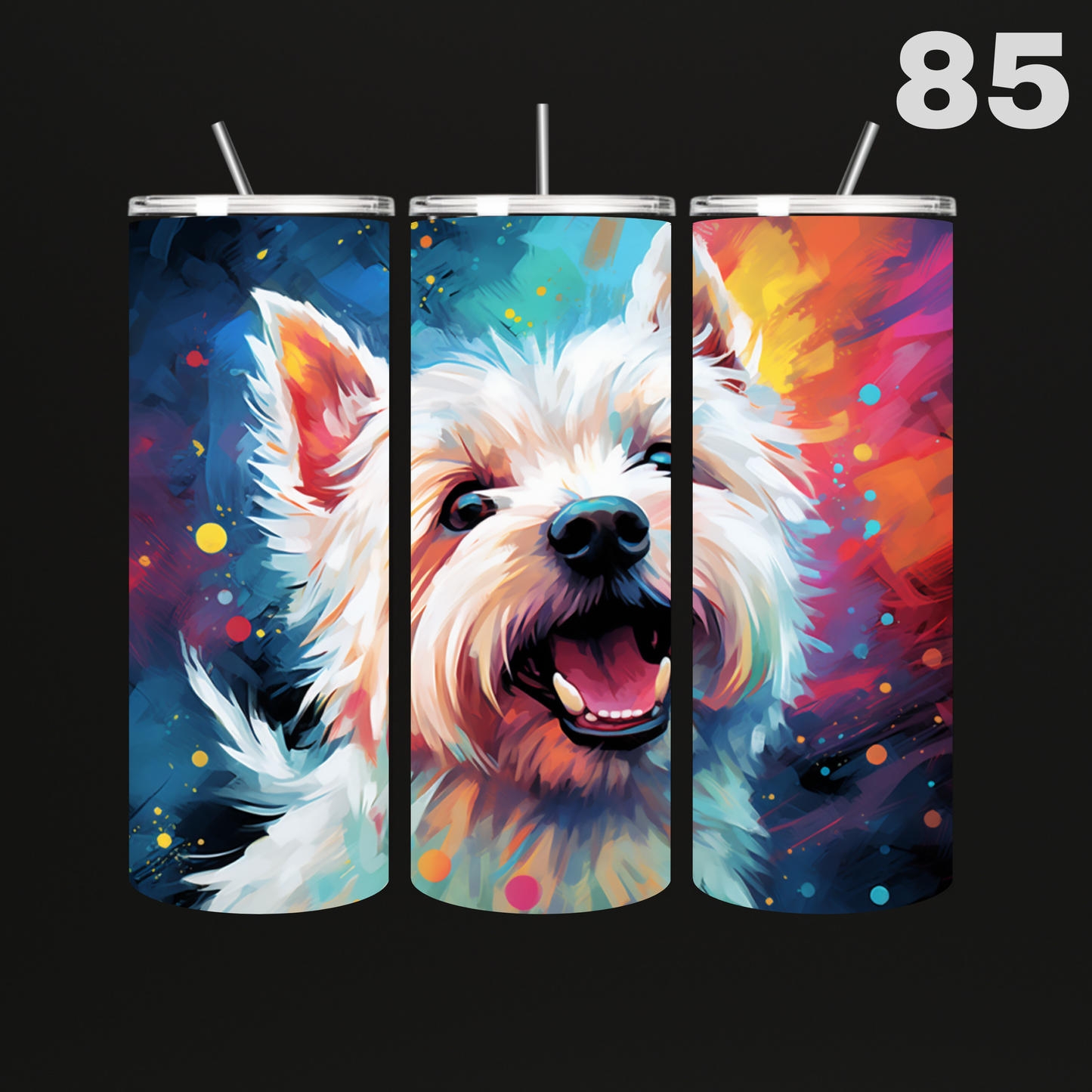 Tumbler Hond Aquarel