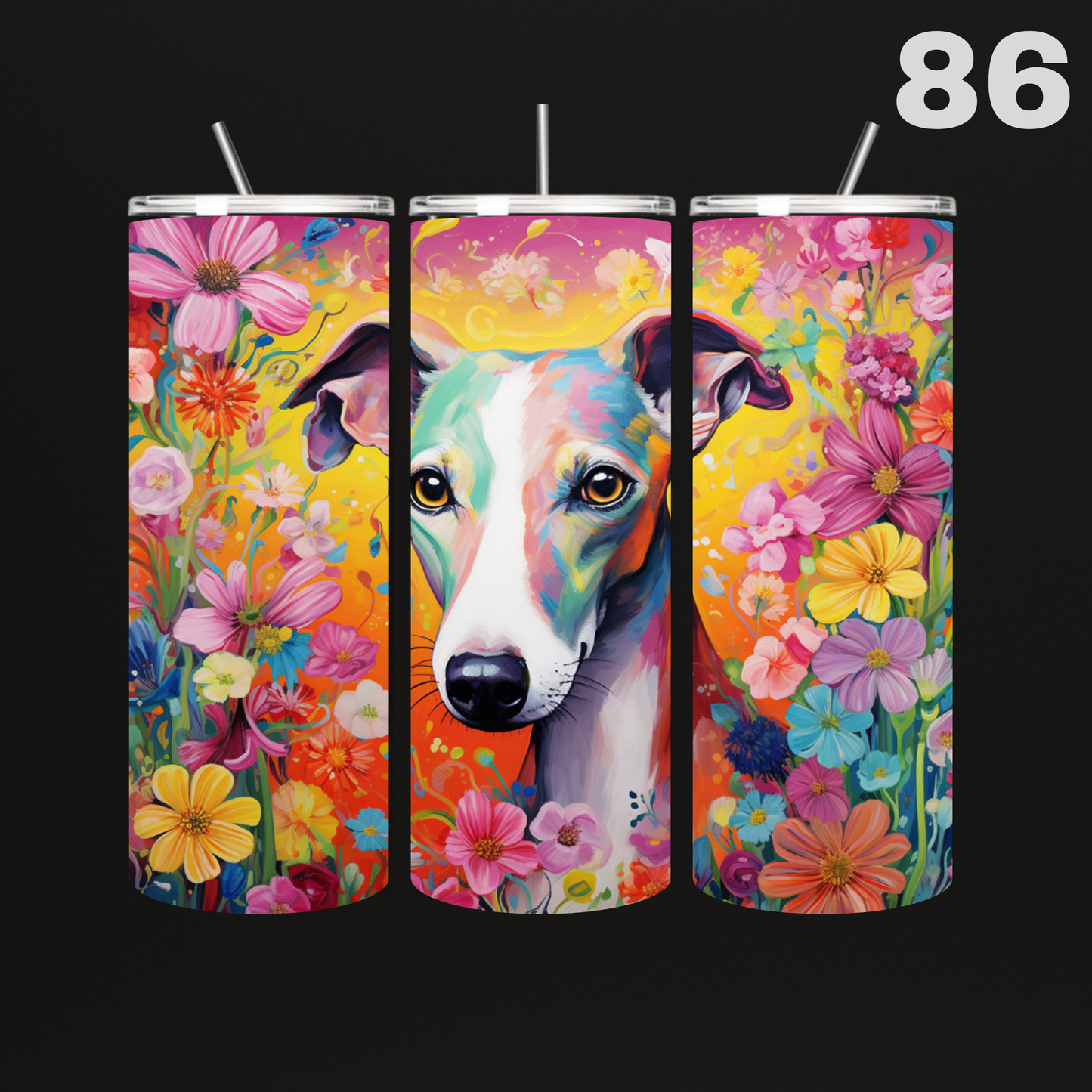 Tumbler Hond Aquarel