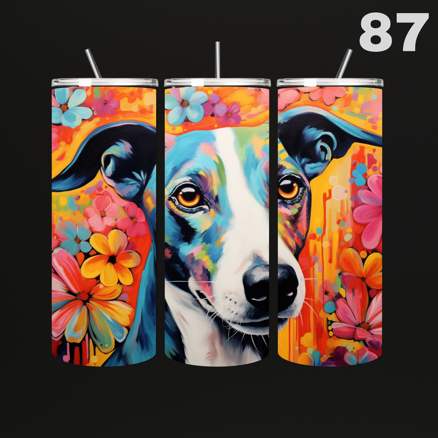 Tumbler Hond Aquarel