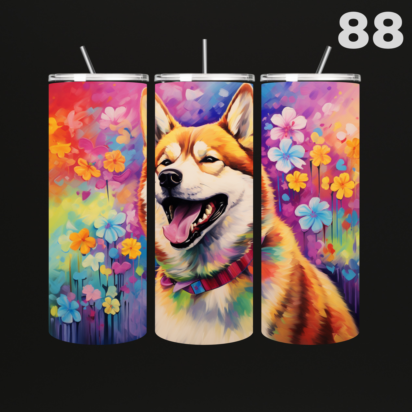 Tumbler Hond Aquarel