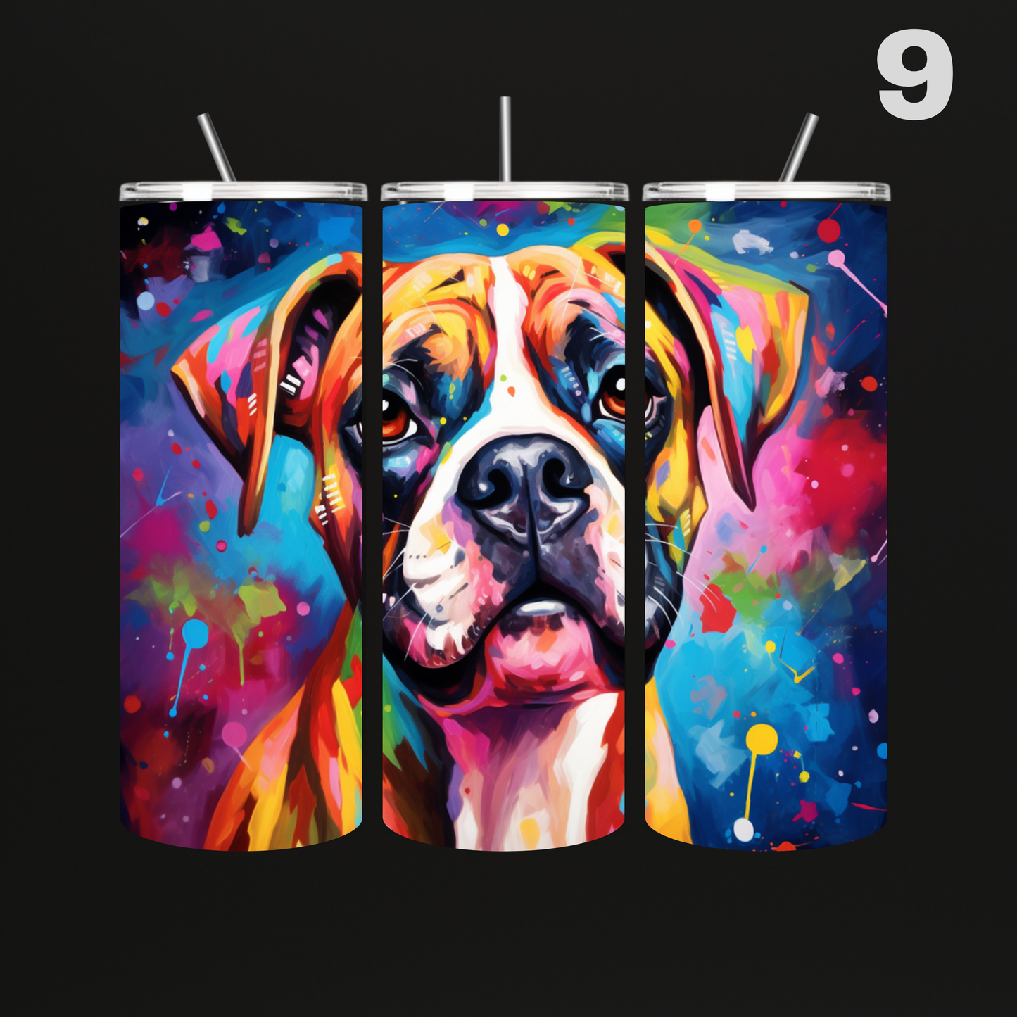 Tumbler Hond Aquarel