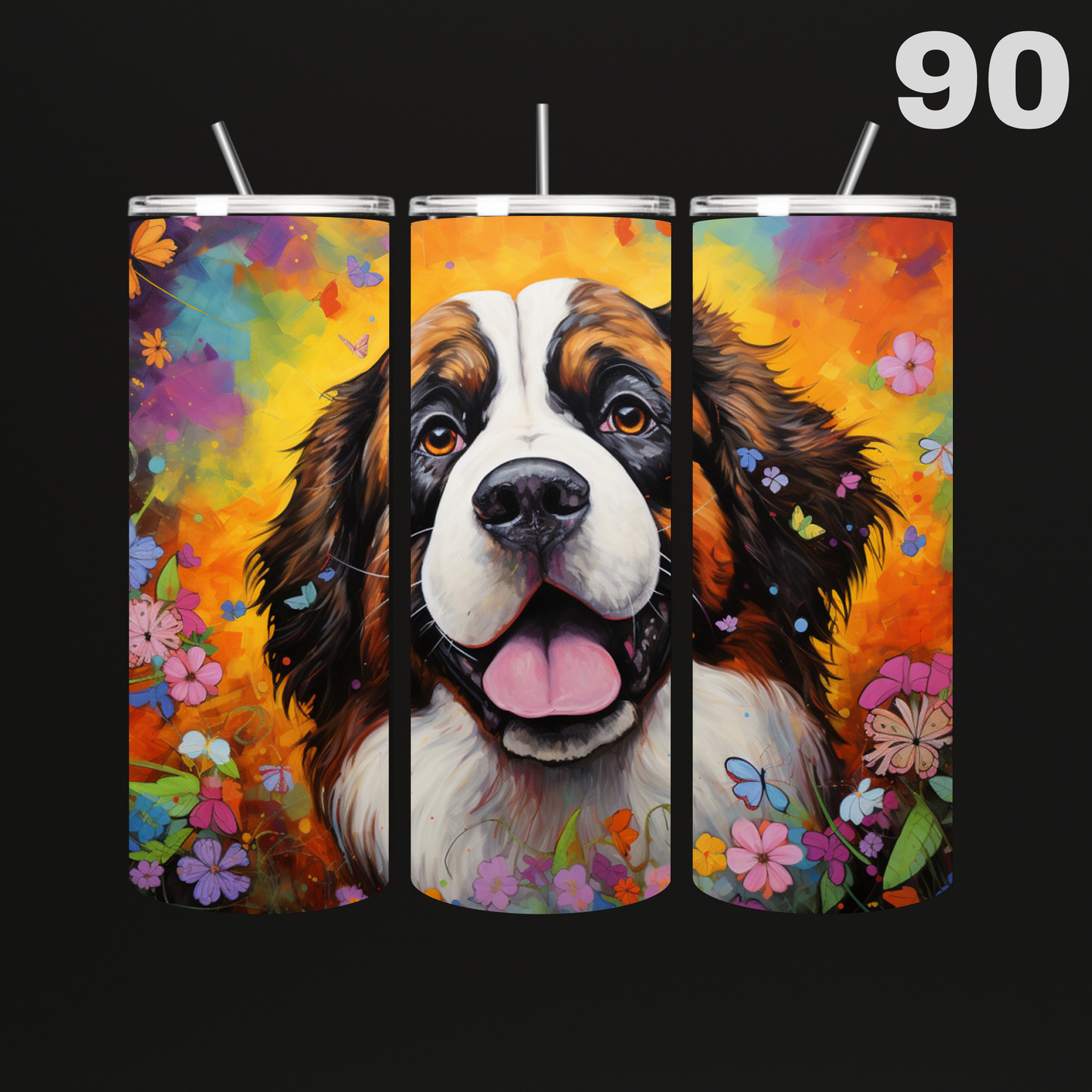 Tumbler Hond Aquarel