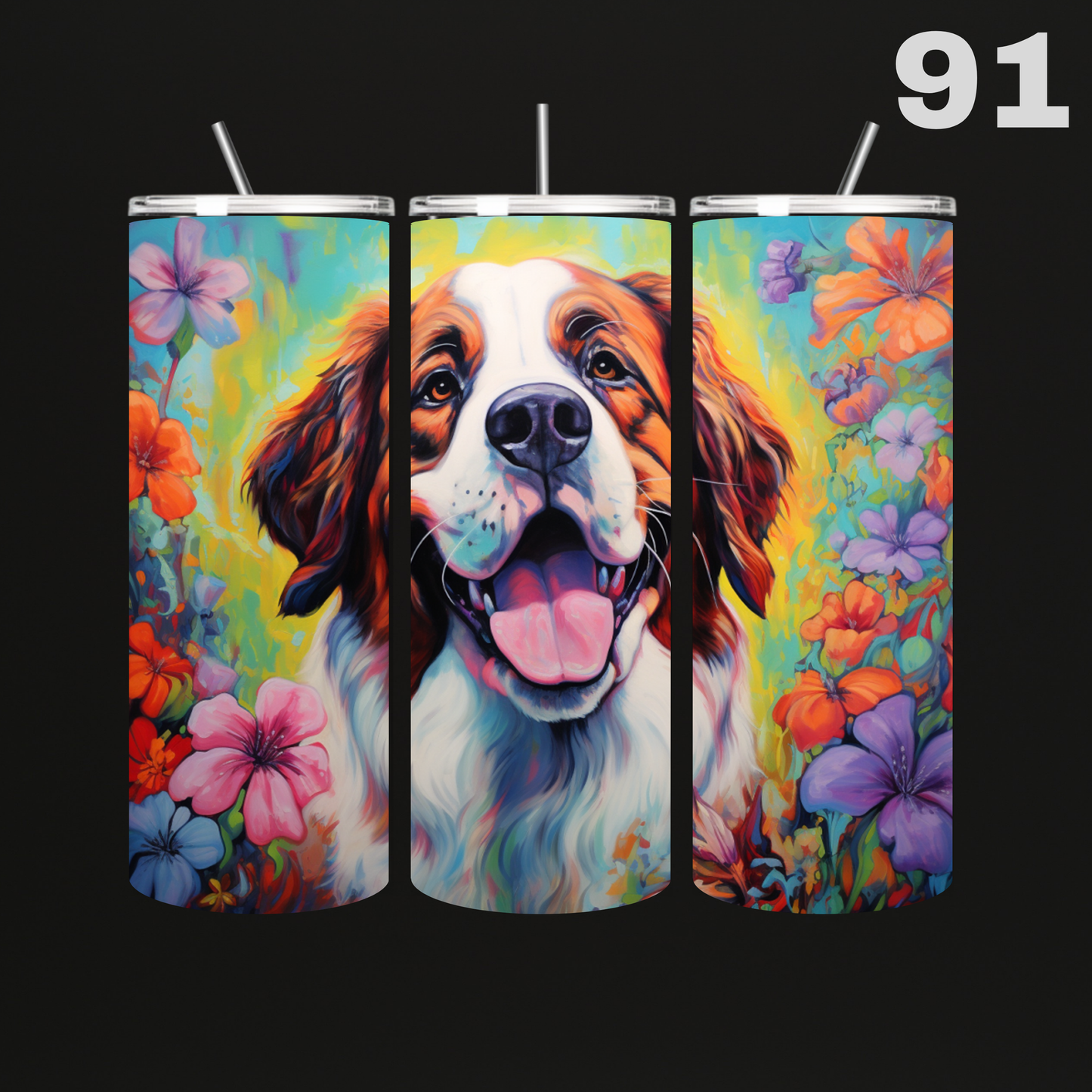 Tumbler Hond Aquarel