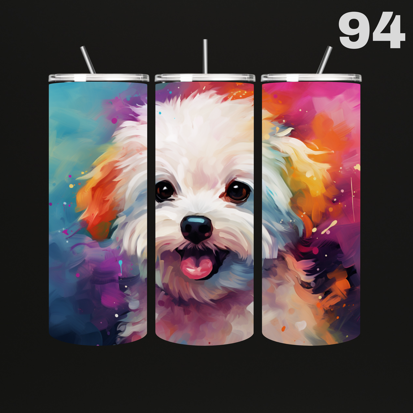 Tumbler Hond Aquarel