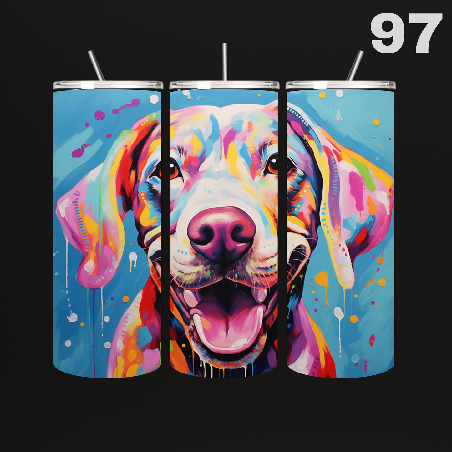 Tumbler Hond Aquarel