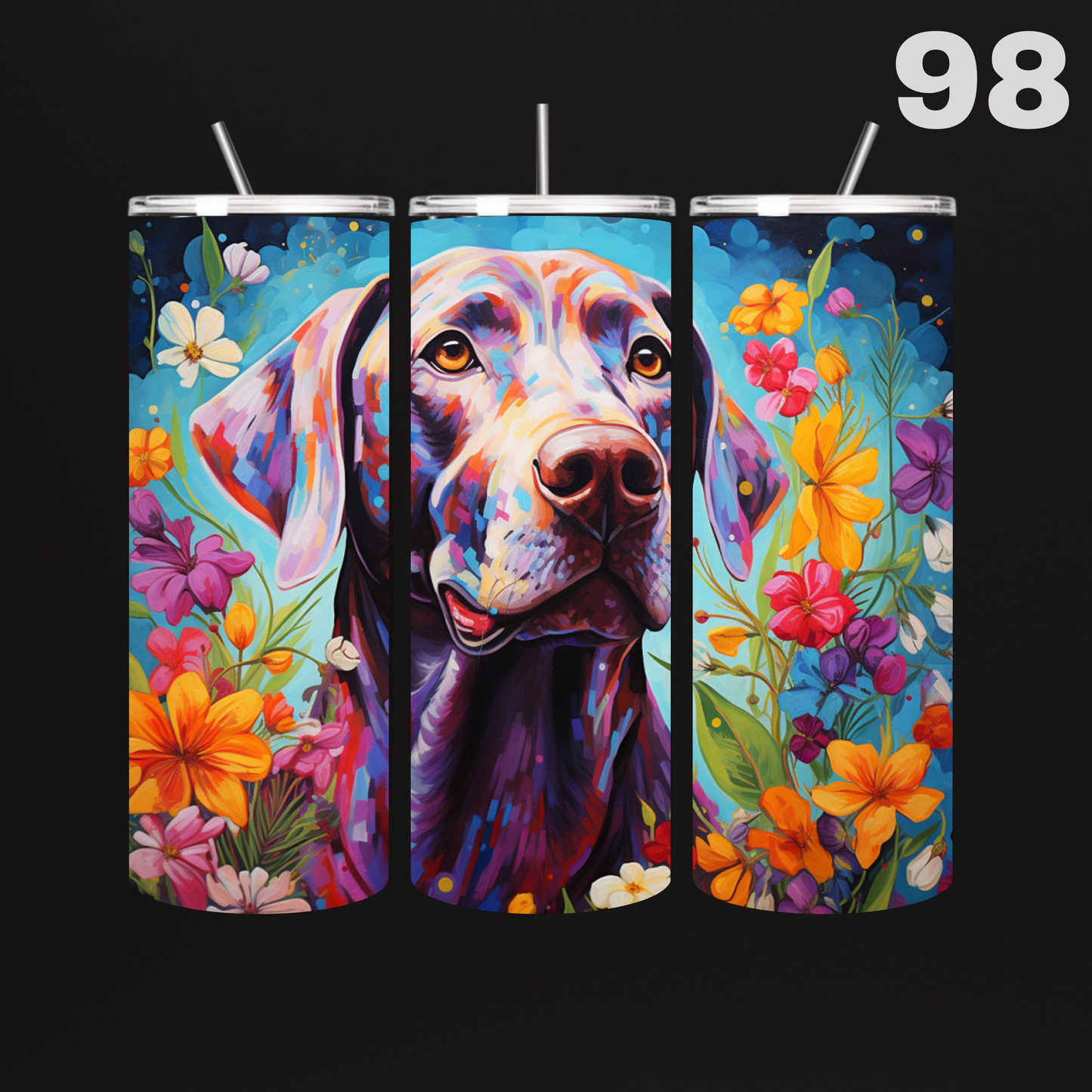 Tumbler Hond Aquarel