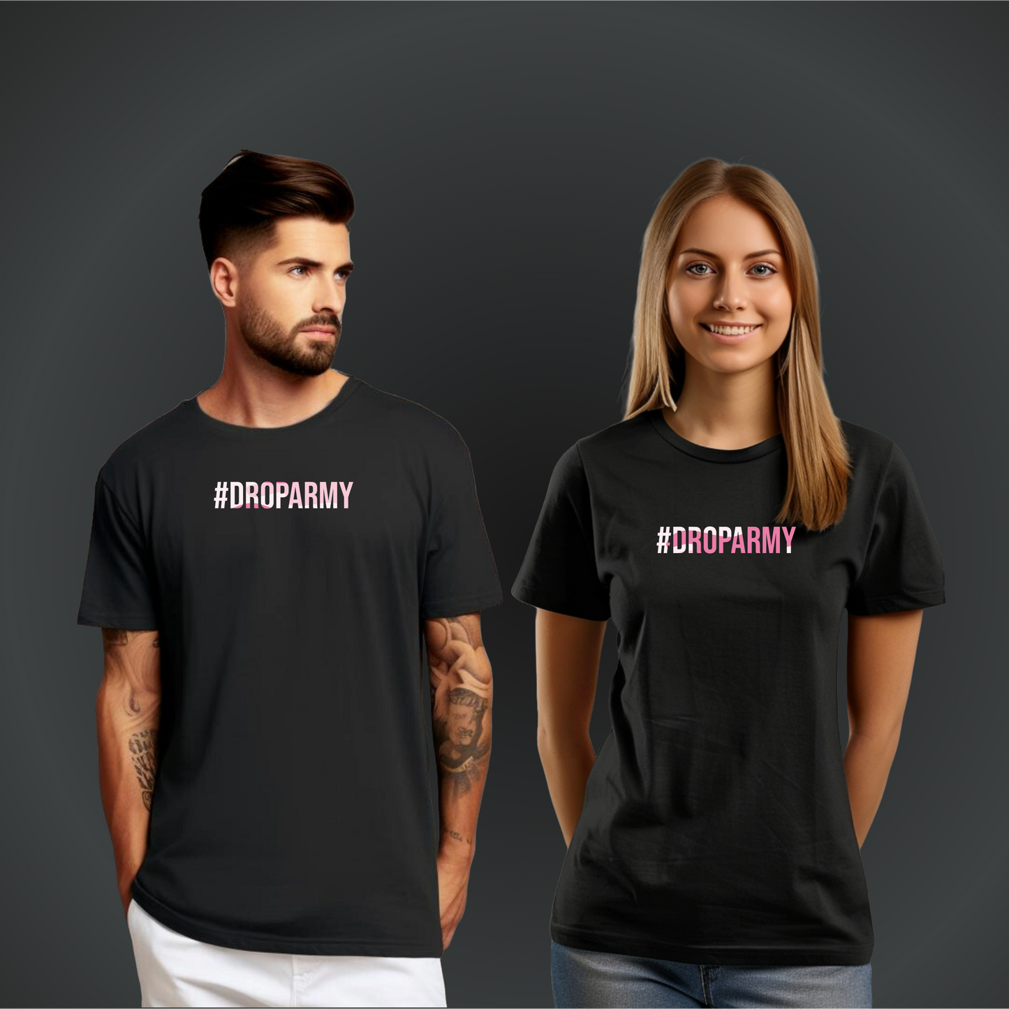 Drop The Mike - Super Premium T-shirt Uniek & Exclusief (Droparmy Borst)