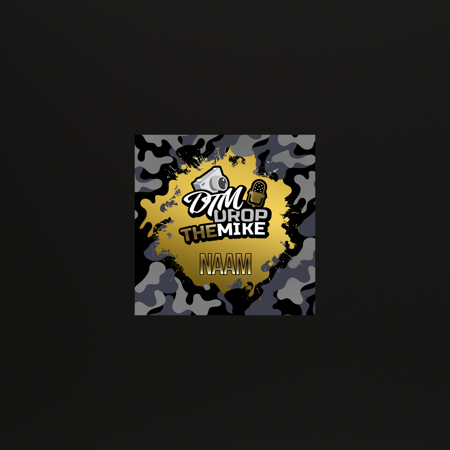 DropTheMike Magneet Goud met naam