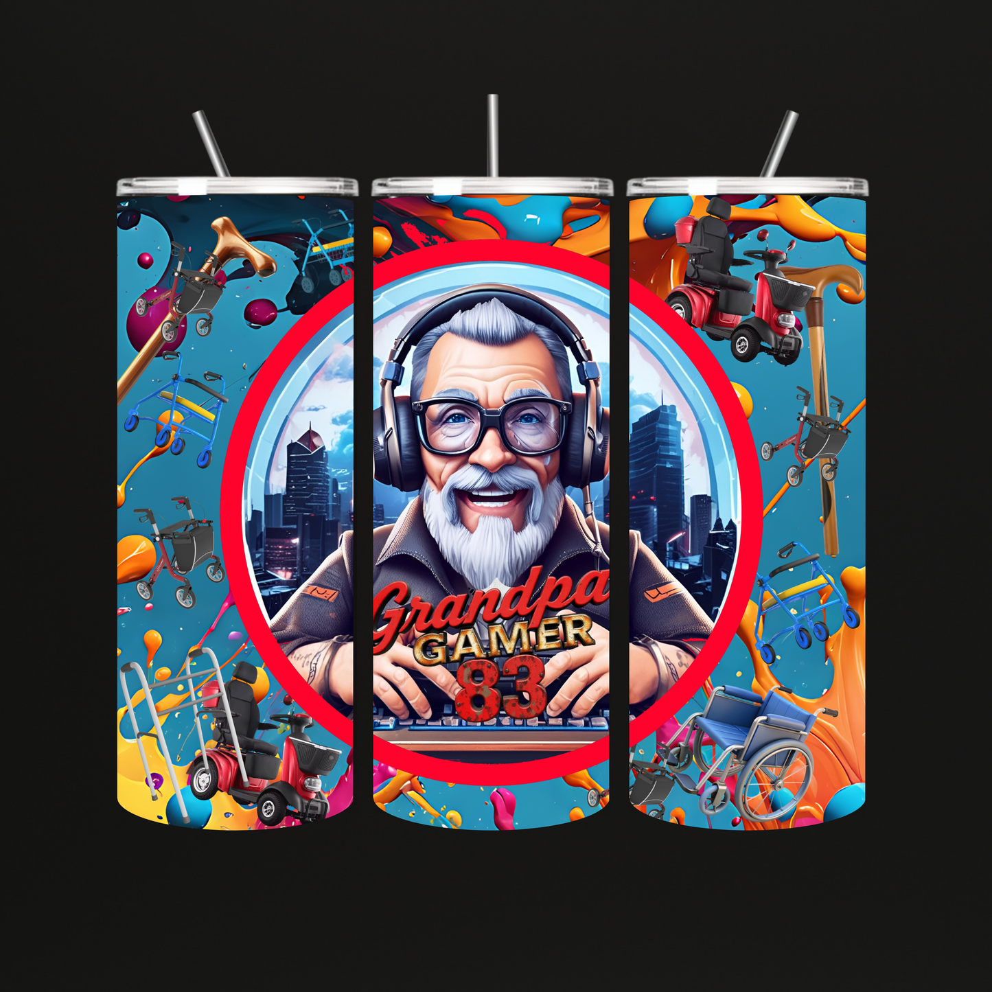 Grandpa Gamer83 Tumbler Evelyn