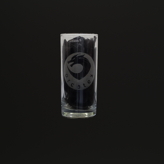 2 Glazen met het logo van Orcatex