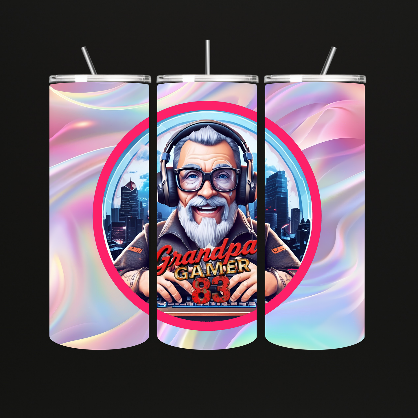 Grandpa Gamer83 Tumbler Holo