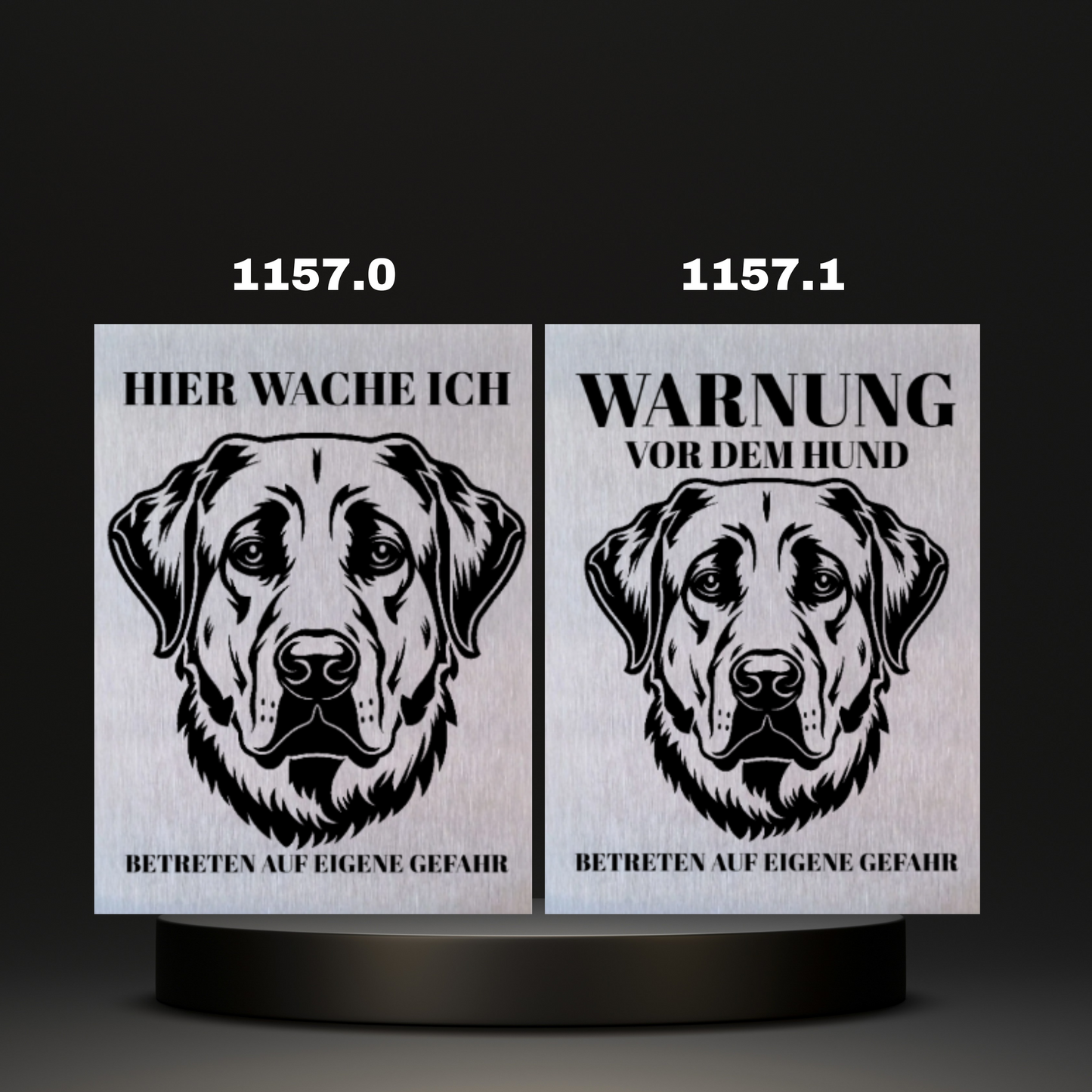 Warnshild Fertiges Design Schäferhund & Collie