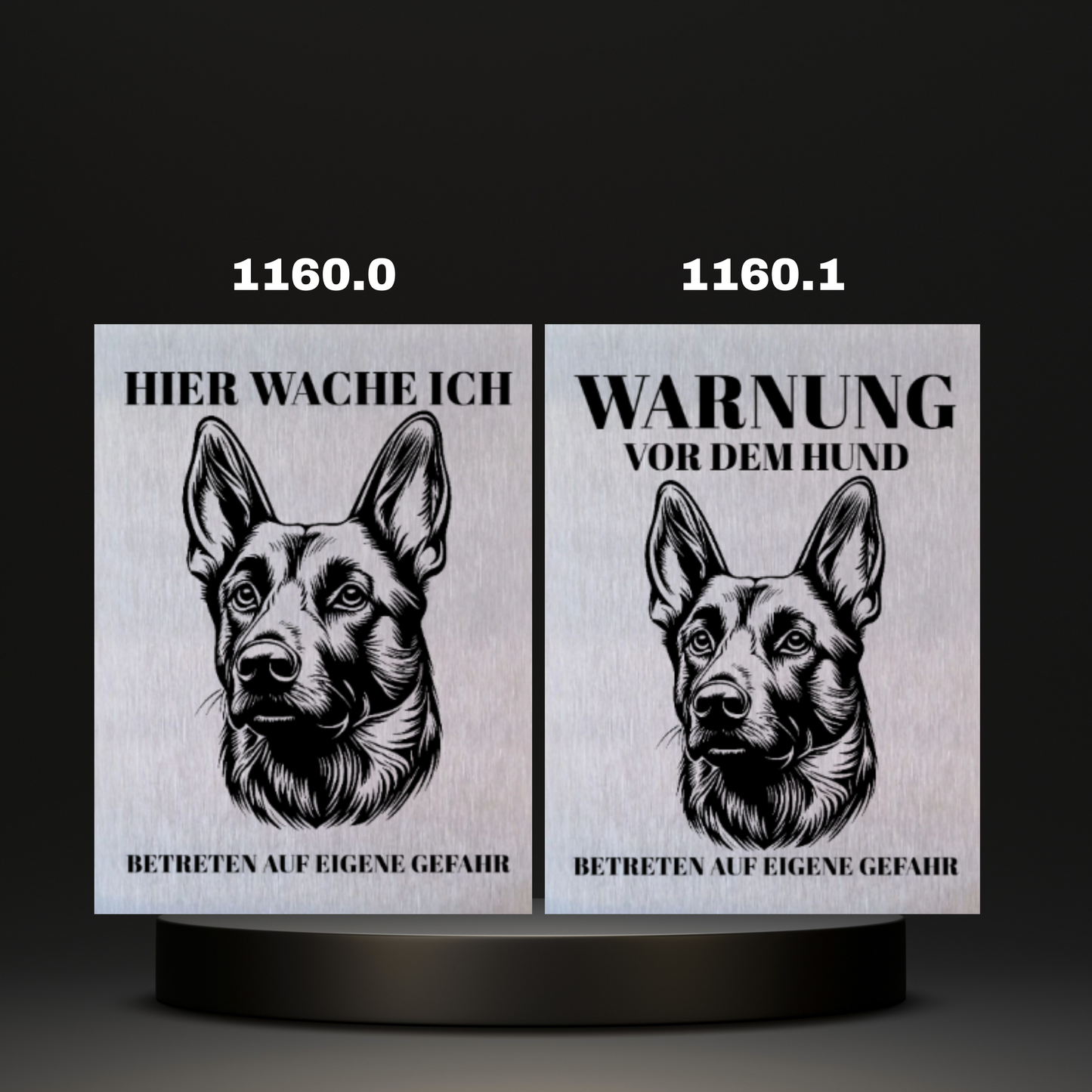 Warnshild Fertiges Design Schäferhund & Collie