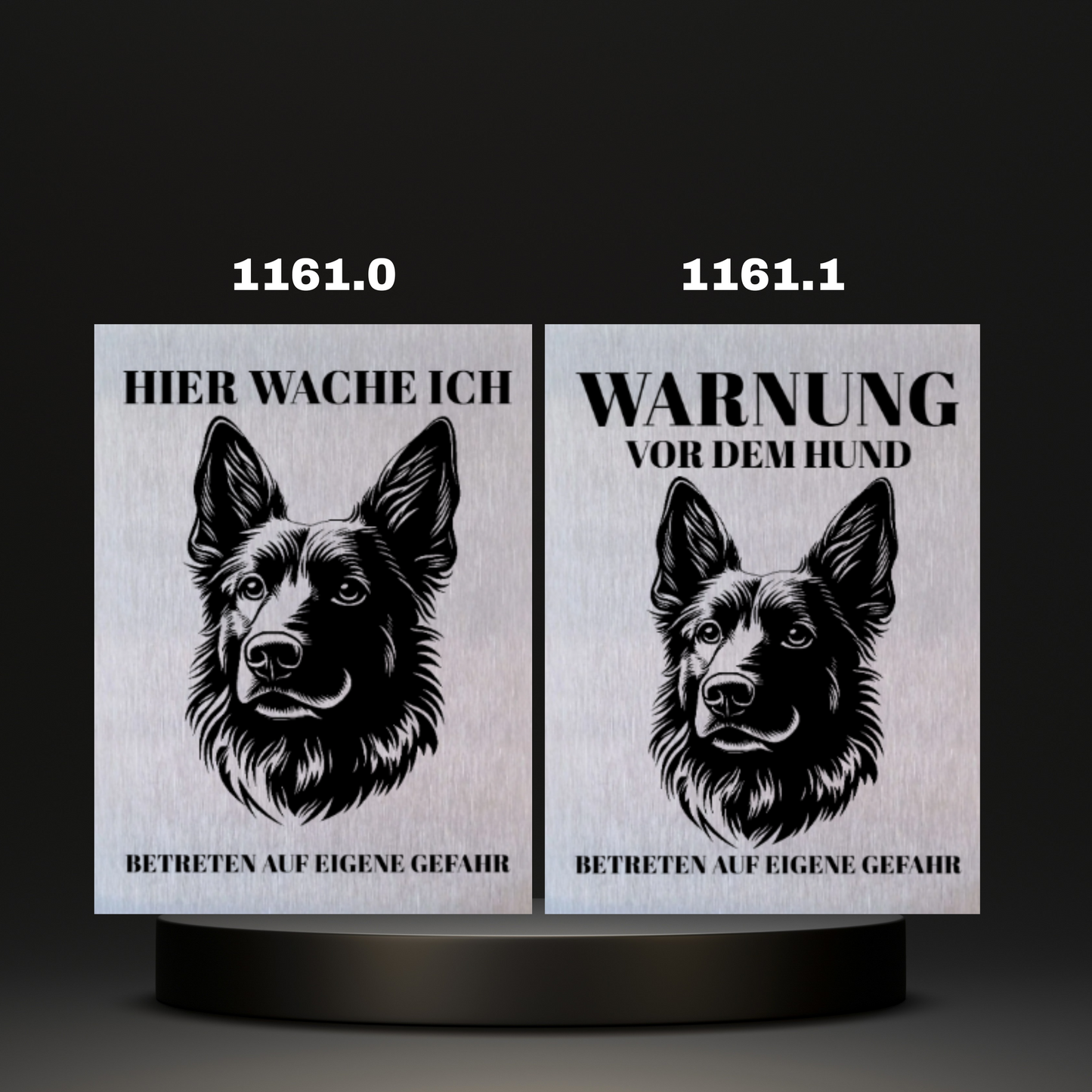Warnshild Fertiges Design Schäferhund & Collie