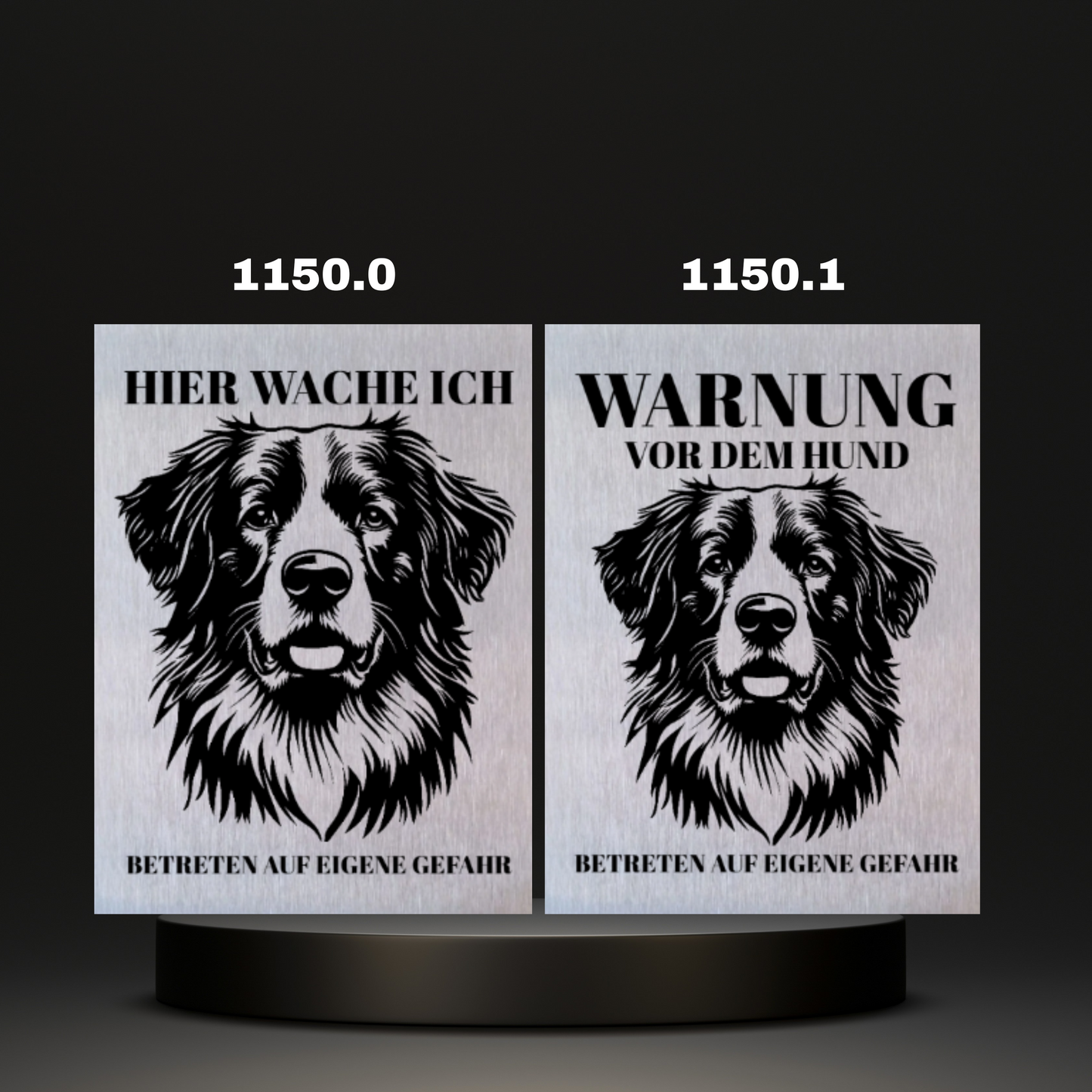Warnshild Fertiges Design Schäferhund & Collie