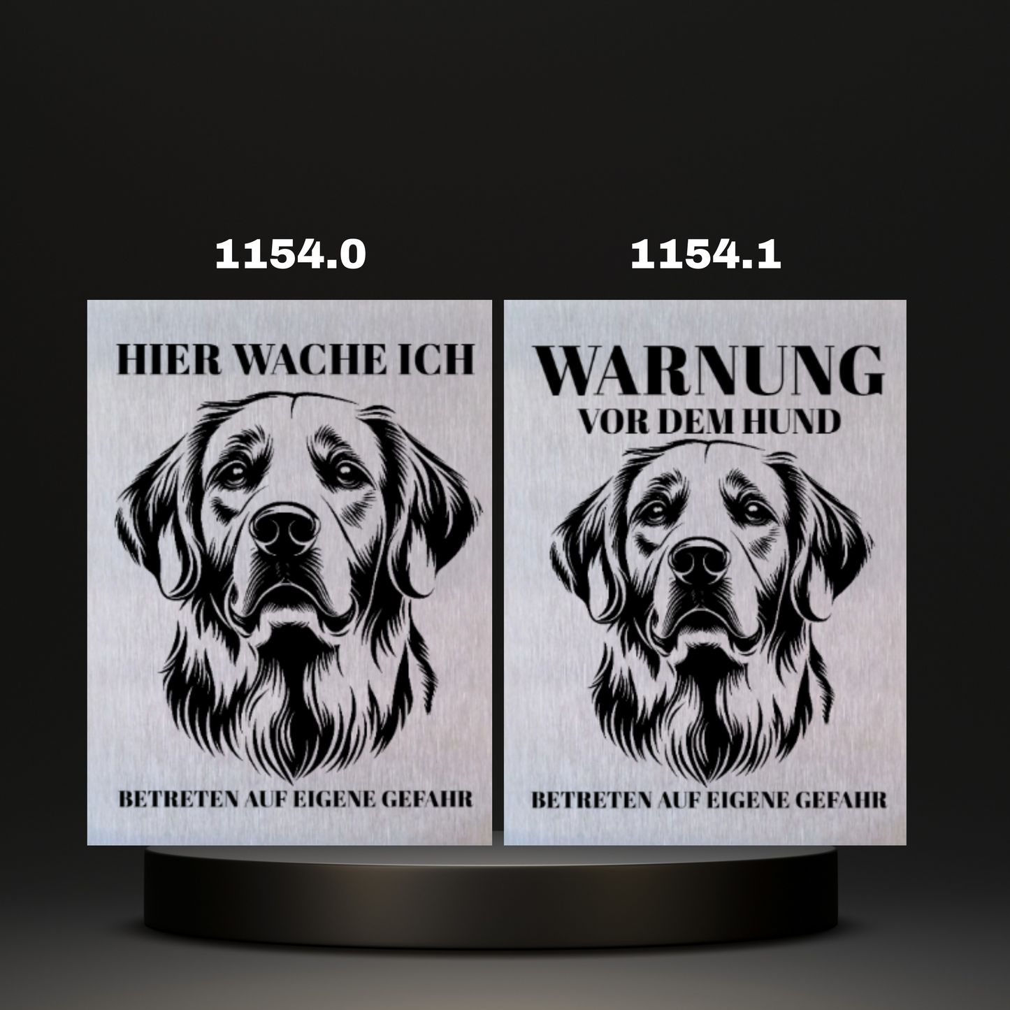 Warnshild Fertiges Design Schäferhund & Collie