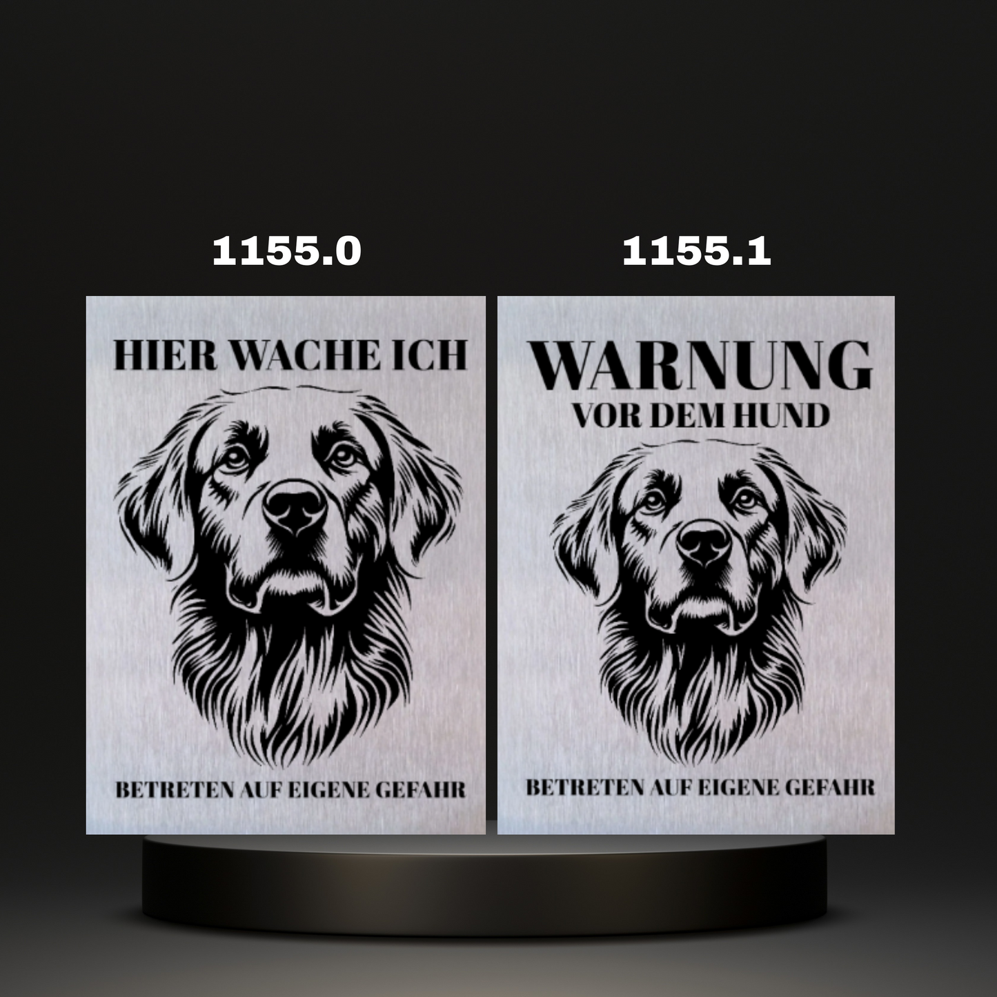 Warnshild Fertiges Design Schäferhund & Collie