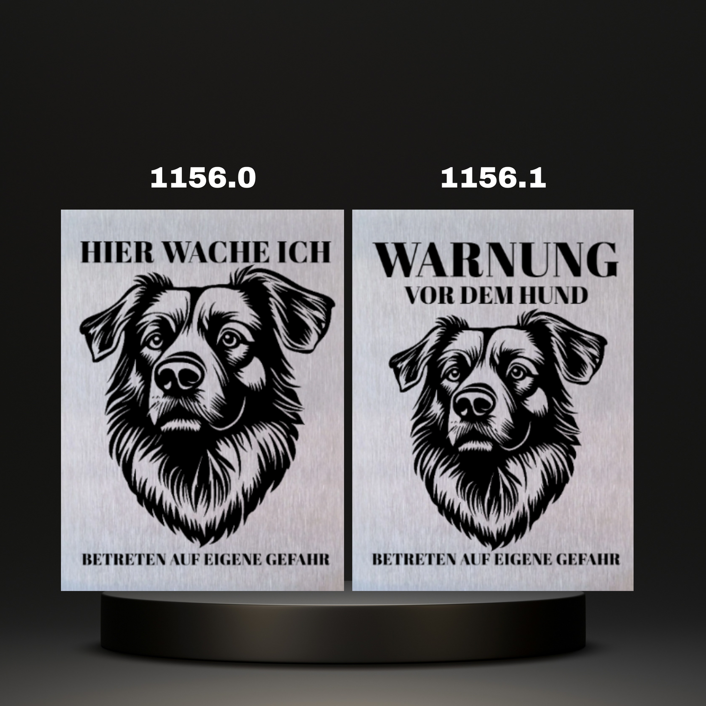 Warnshild Fertiges Design Schäferhund & Collie