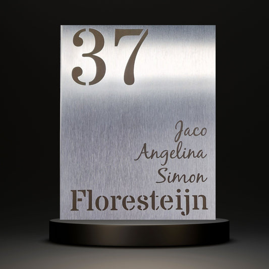 Naam & Huisnummer bord