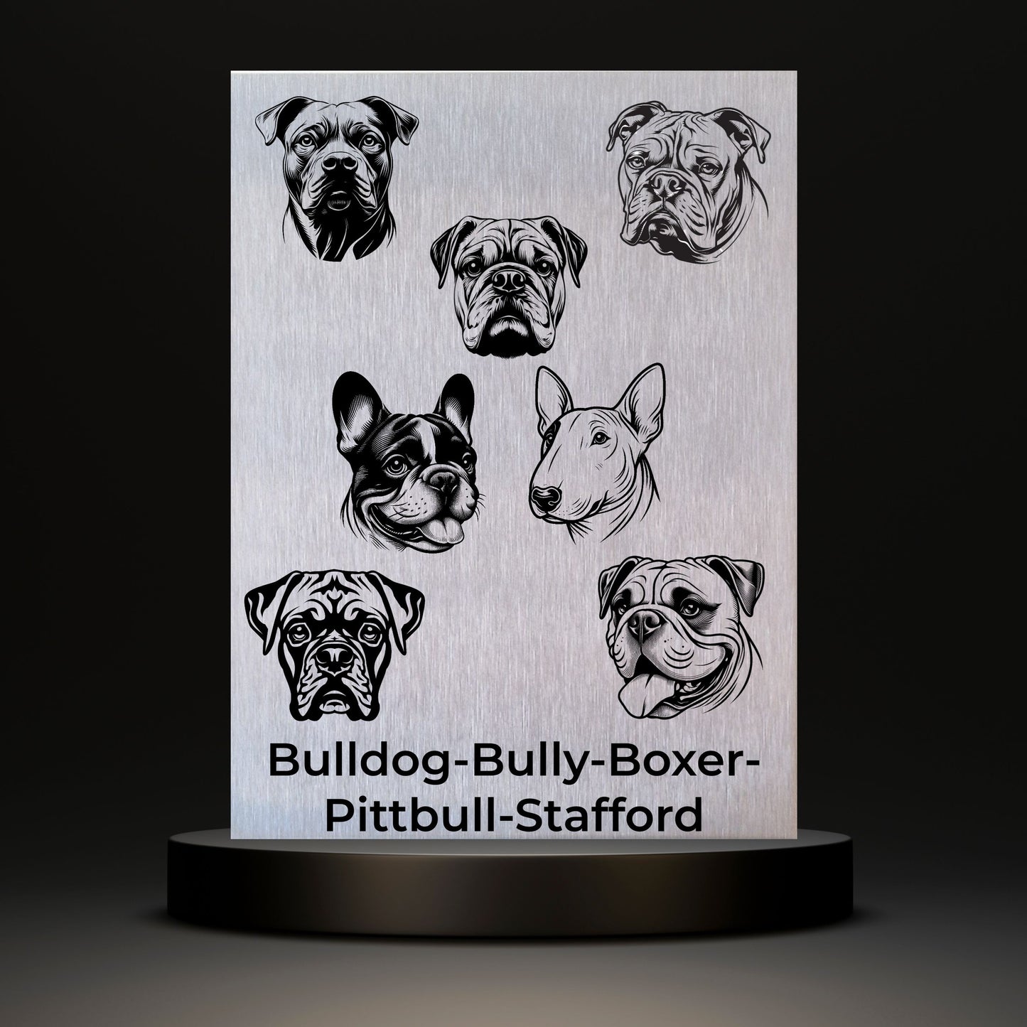 Waakbord Kant en klaar Bulldog & Bully & Boxer & Pittbull & Stafford