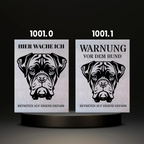 Warnshild fertiges design Bulldog & Bully & Boxer & Pittbull & Stafford