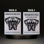 Warnshild fertiges design Bulldog & Bully & Boxer & Pittbull & Stafford