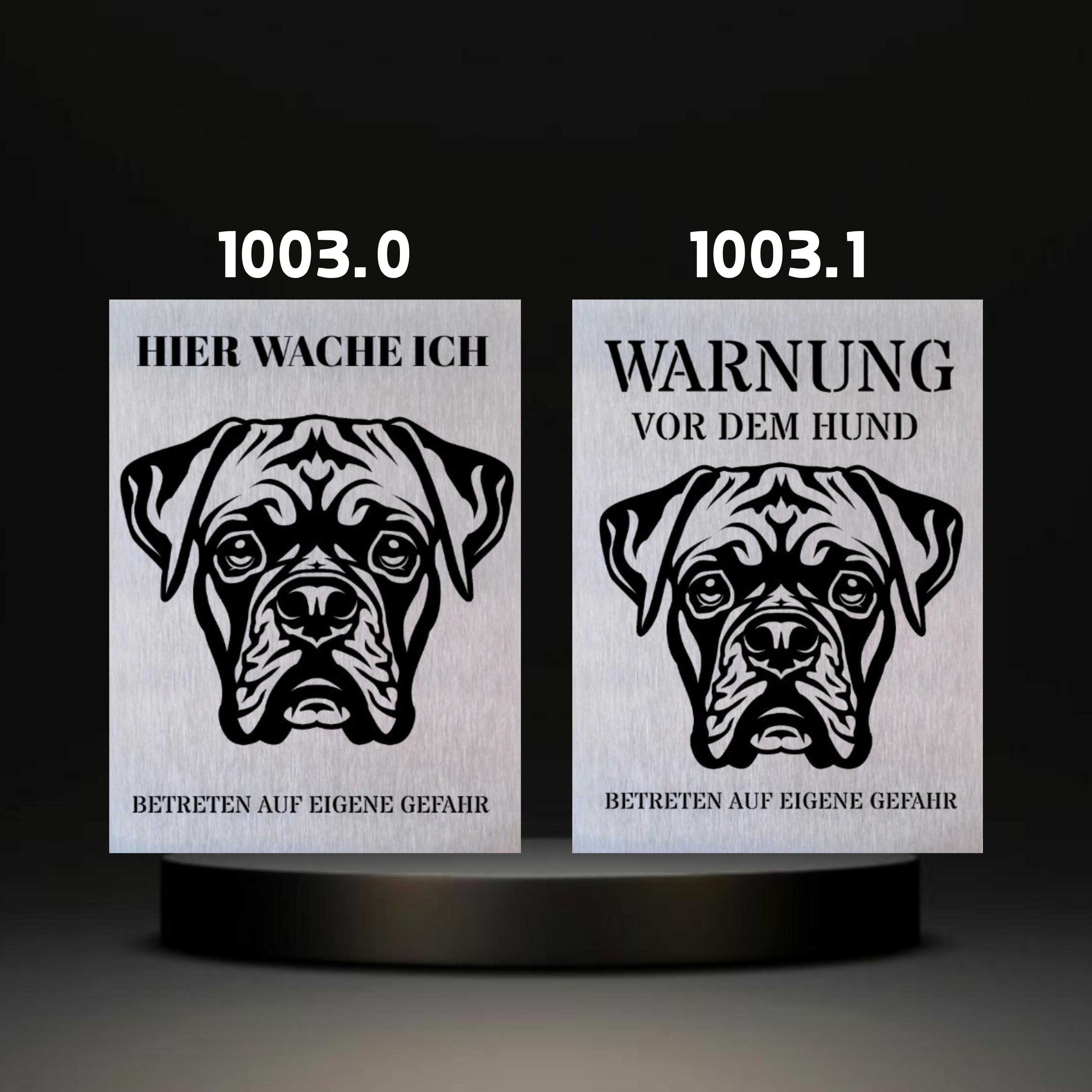 Warnshild fertiges design Bulldog & Bully & Boxer & Pittbull & Stafford