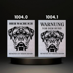 Warnshild fertiges design Bulldog & Bully & Boxer & Pittbull & Stafford