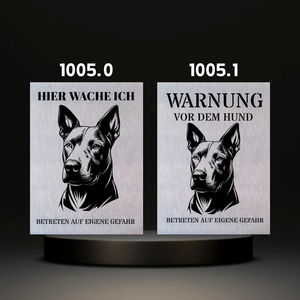 Warnshild fertiges design Bulldog & Bully & Boxer & Pittbull & Stafford