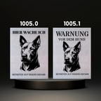 Warnshild fertiges design Bulldog & Bully & Boxer & Pittbull & Stafford