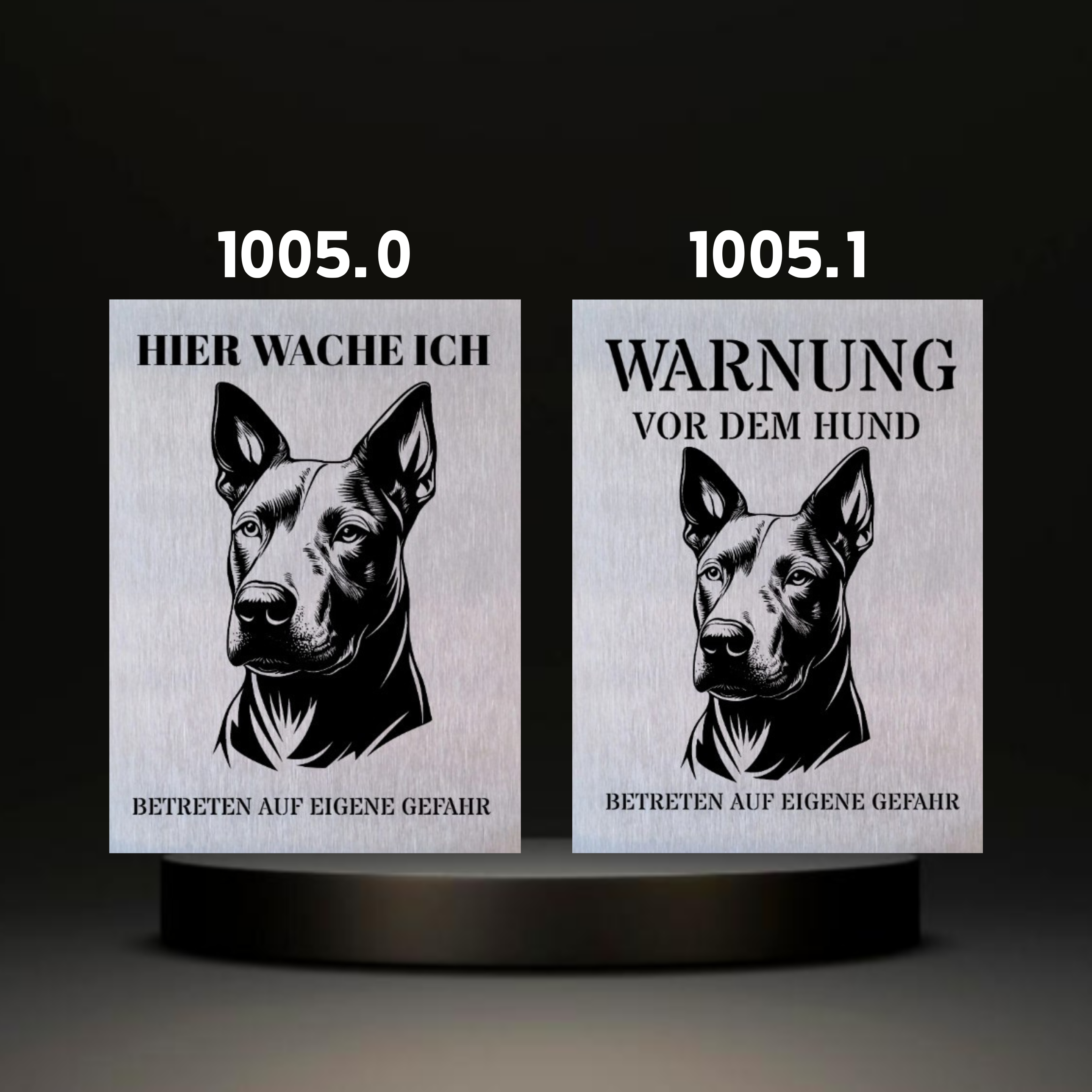 Warnshild fertiges design Bulldog & Bully & Boxer & Pittbull & Stafford