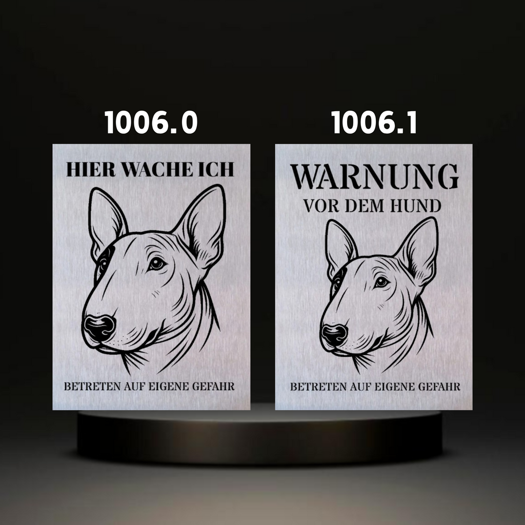 Warnshild fertiges design Bulldog & Bully & Boxer & Pittbull & Stafford