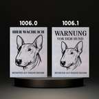 Warnshild fertiges design Bulldog & Bully & Boxer & Pittbull & Stafford