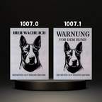 Warnshild fertiges design Bulldog & Bully & Boxer & Pittbull & Stafford