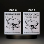 Warnshild fertiges design Bulldog & Bully & Boxer & Pittbull & Stafford