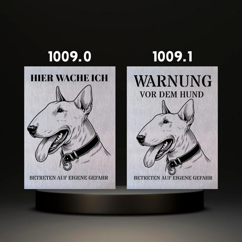 Warnshild fertiges design Bulldog & Bully & Boxer & Pittbull & Stafford