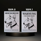 Warnshild fertiges design Bulldog & Bully & Boxer & Pittbull & Stafford
