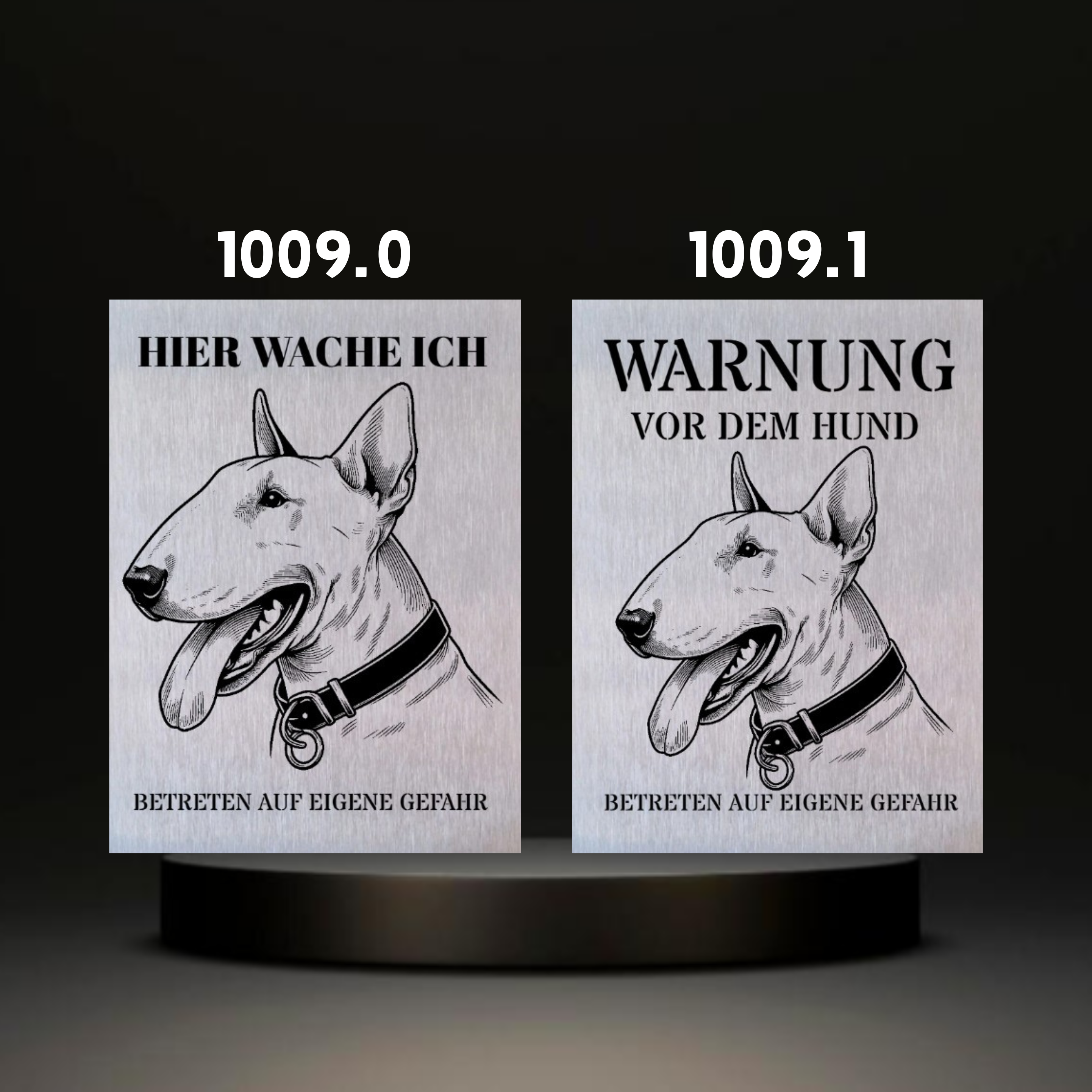 Warnshild fertiges design Bulldog & Bully & Boxer & Pittbull & Stafford