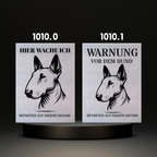 Warnshild fertiges design Bulldog & Bully & Boxer & Pittbull & Stafford