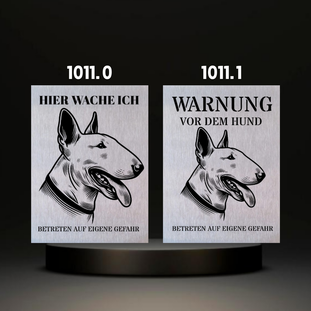 Warnshild fertiges design Bulldog & Bully & Boxer & Pittbull & Stafford