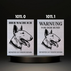 Warnshild fertiges design Bulldog & Bully & Boxer & Pittbull & Stafford