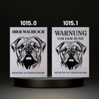 Warnshild fertiges design Bulldog & Bully & Boxer & Pittbull & Stafford