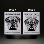 Warnshild fertiges design Bulldog & Bully & Boxer & Pittbull & Stafford
